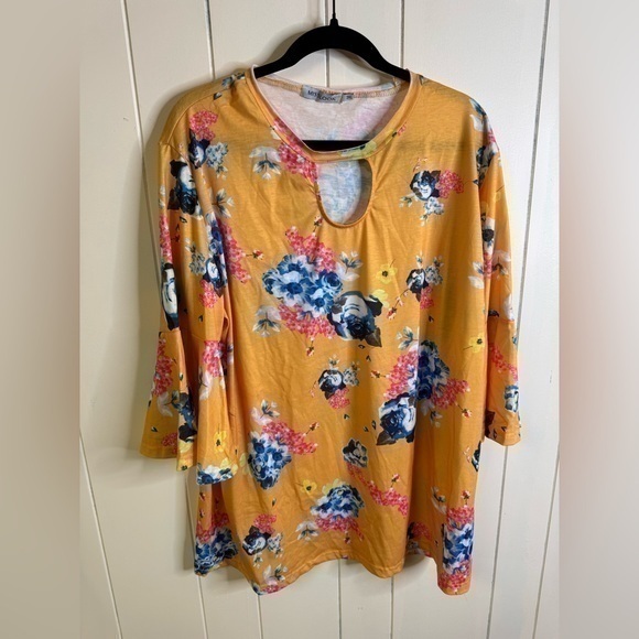 MISSLOOK Tops - MISSLOOK Floral Blouse 3XL
